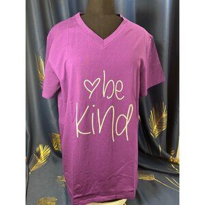 NWT Women’s “BE KIND” PURPLE TSHIRT SIZE LARGE BY DANVOUY